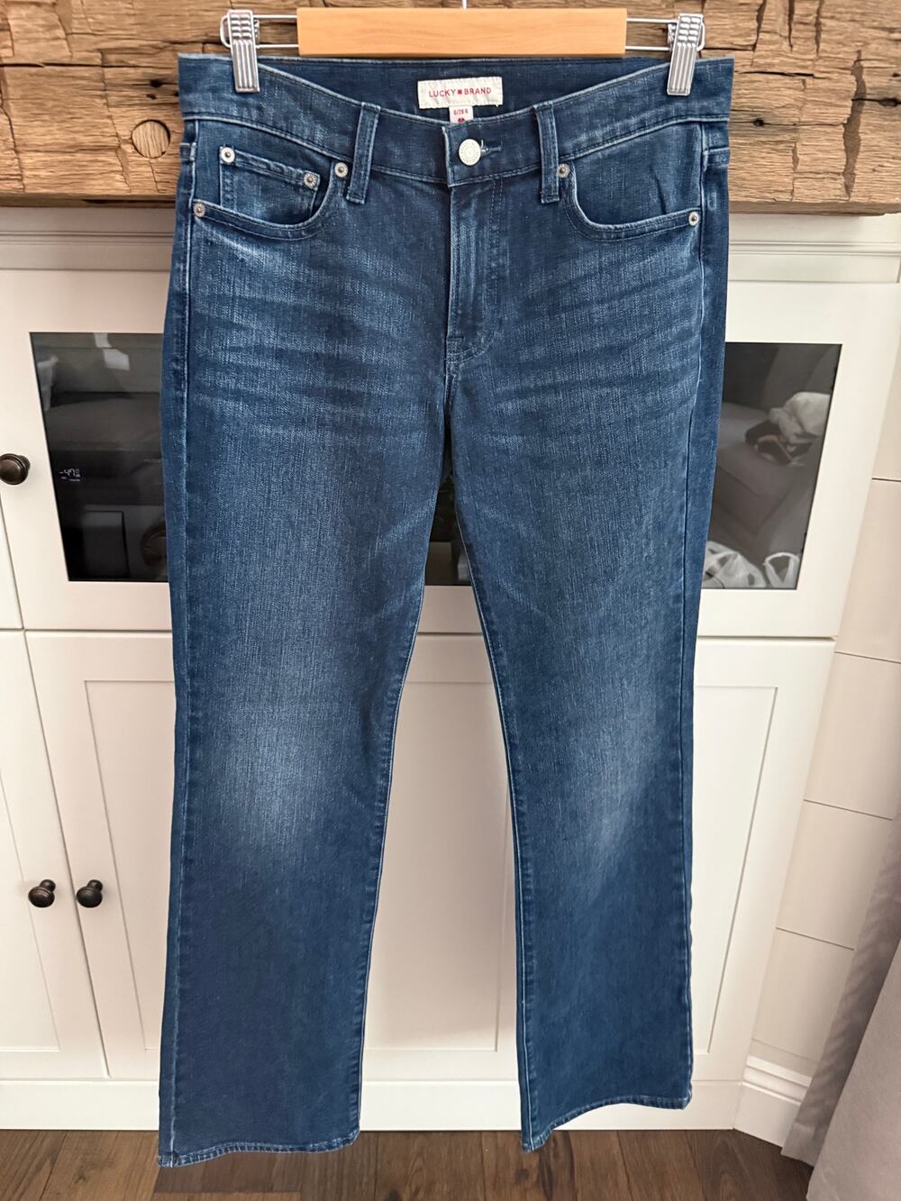 Lucky Brand Sweet Mid Rise Bootcut Jeans Womens 6 28R Flap Pocket Medium Wash